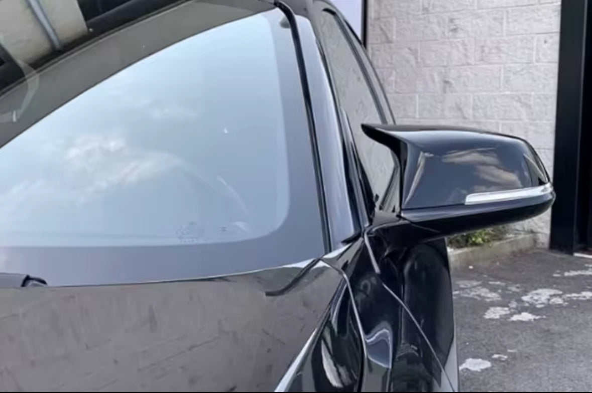 2x Gloss Black Wing Mirror Covers For BMW F20 F21 F22 F30 F31 F32 F36 X1